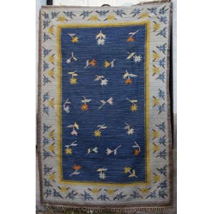 Art Deco style kilim (blue-gray), Poland, 1930s.