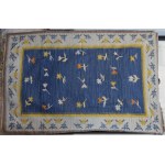 Art Deco style kilim (blue-gray), Poland, 1930s.