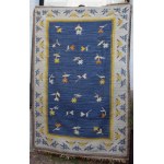 Art Deco style kilim (blue-gray), Poland, 1930s.