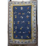Art Deco style kilim (blue-gray), Poland, 1930s.