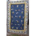 Art Deco style kilim (blue-gray), Poland, 1930s.