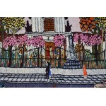 Maria KORSAK (1908-2002), gobelin Ulica przed kościołem, lata 70-te.