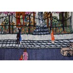 Maria KORSAK (1908-2002), gobelin Ulica przed kościołem, lata 70-te.