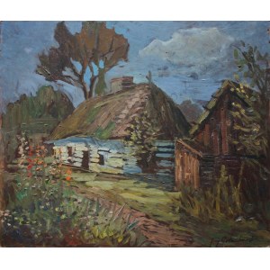 Jerzy Potrzebowski (1921-1974), Landscape with a Cottage