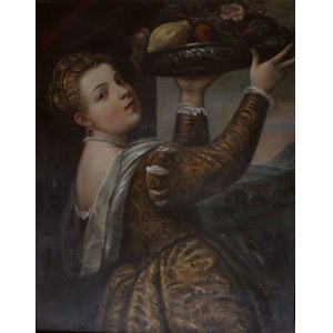 A.N.(XIX w.) wg Tycjana, Dziewczyna z owocami na tacy