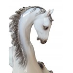 Huge porcelain figure of a group of horses by H. Meisel