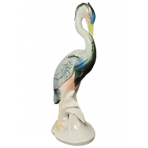 Porcelain heron figurine by Karl ENS