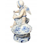 Cupid as a cook on mussel shells Blue Onion Pattern Meissen, around 1968