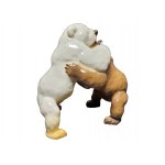 SS ALLACH - COLORED PORCELAIN FIGURE OF 'TWO BEARS' #6 (KÄRNER)