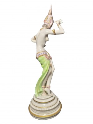 Porcelain Figurine; Art Deco Model Of A Bali Dancer