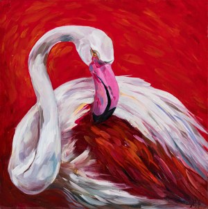 Marta Papierowska, Dyptyk Flamingi, 2022
