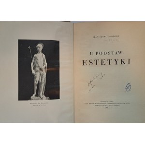 OSSOWSKI Stanisław - U podstaw Estetyki 1933 [Drzeworyt Pałac na Wyspie sygnowany St. Łuckiewicz]