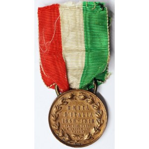 Kingdom, Vittorio Emanuele III, Medal commemorating the Unification of Italy