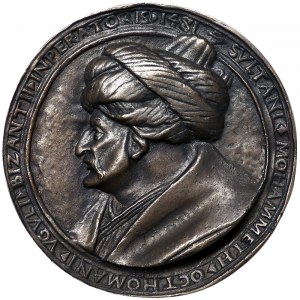 Ottoman Empire, Muhammad II, Original Cast bronze large-format medal 1481