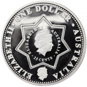 Australia, Elizabeth II, 1 Dollar+25 Cents 2001