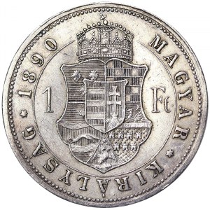 Austria, Franz Joseph I, 1 Forint 1890, Kremnitz