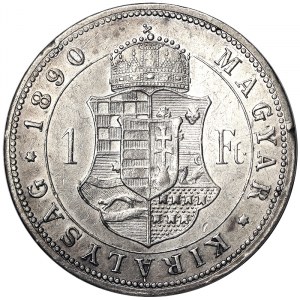 Austria, Franz Joseph I, 1 Forint 1890, Kremnitz