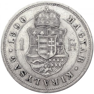 Austria, Franz Joseph I, 1 Forint 1890, Kremnitz
