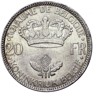 Belgium, Leopold III, 20 Francs 1935, Brussels