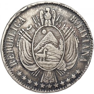 Bolívie, 1 Boliviano 1867, Potosí