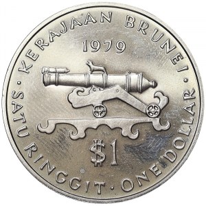 Brunei, Hassanal Bolkiah, 1 Dollar 1979