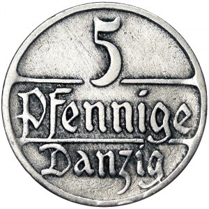 Danzig, free city, 5 Pfennig 1923