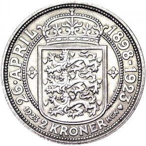 Denmark, Christian X, 2 Kroner 1923
