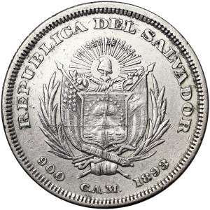 El Salvador, 1 Peso 1893