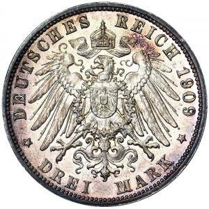 Germany, Otto, 3 Mark 1909, D Munich