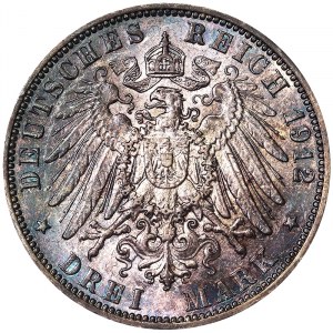 Germany, City, 3 Mark 1912, J Hamburg