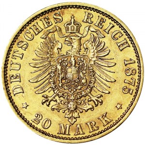 Germany, Wilhelm I, 20 Mark 1875, A Berlin