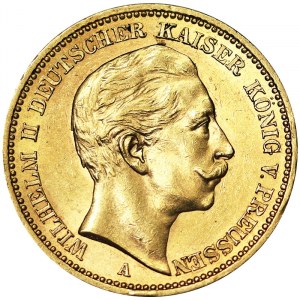 Germany, Wilhelm II, 20 Mark 1890, A Berlin