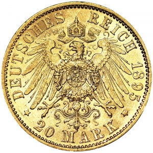 Germany, Wilhelm II, 20 Mark 1895, A Berlin