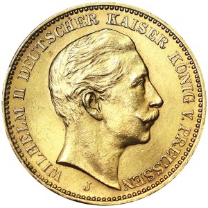 Germany, Wilhelm II, 20 Mark 1912, J Hamburg