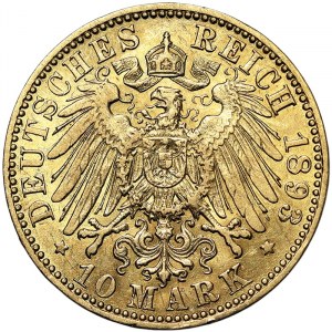 Germany, Wilhelm II, 10 Mark 1893, A Berlin