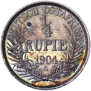 Germany, Wilhelm II, 1/4 Rupie 1904, A Berlin