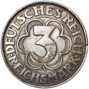 Germany, 3 Reichsmark 1927, A Berlin