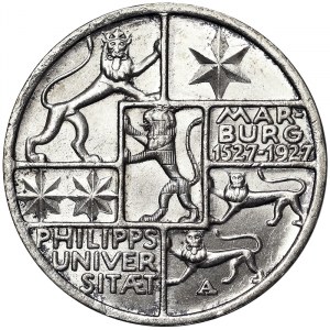 Germany, 3 Reichsmark 1927, A Berlin