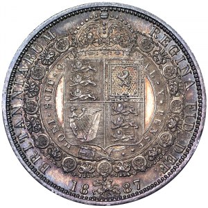Great Britain, Victoria, 1/2 Crown 1887, London