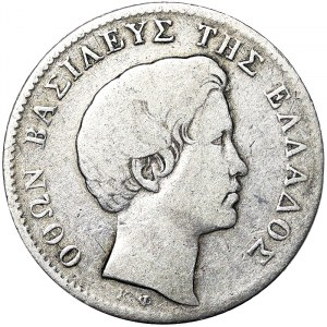 Greece, Othon I, 1/2 Drachma 1833