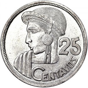 Guatemala, 25 centavos 1955