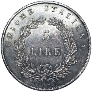 Venice, Provisional Government of Venice, 5 Lire 1848