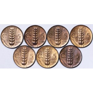 Kingdom of Italy, Vittorio Emanuele III, Lot 7 pcs.