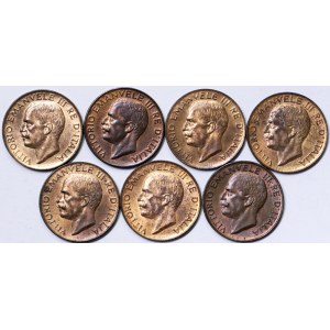 Kingdom of Italy, Vittorio Emanuele III, Lot 7 pcs.