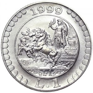 Italian Republic (1946-date), 1 Lira 1999
