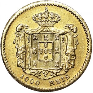 Portugal, Pedro V, 1000 Reis 1855