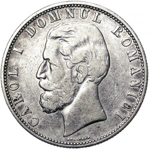 Romania, Carol I as Prince as King, 5 Lei 1880, Bucharest