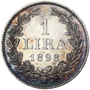 San Marino, 1 Lira 1898, Rome