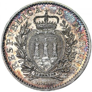 San Marino, 1 Lira 1898, Rome