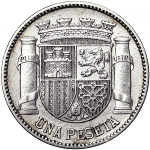 Spain, Republic, 1 Peseta 1933 *34, Madrid